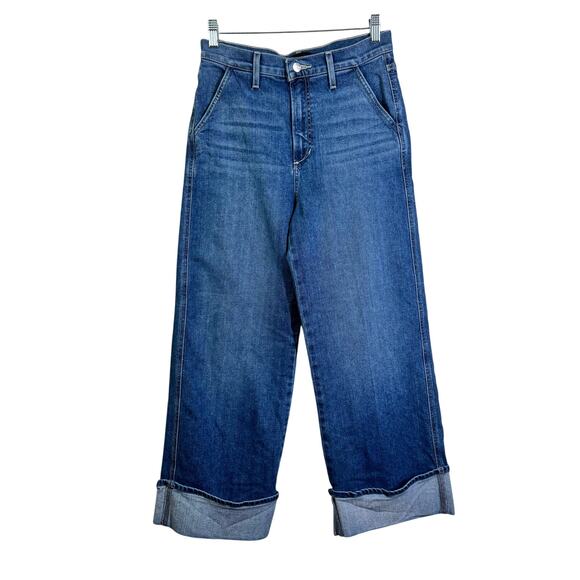JOE'S JEANS 28 Wide Leg Cuffed & Cropped High Rise Denim Collection First Bite - Picture 1 of 16